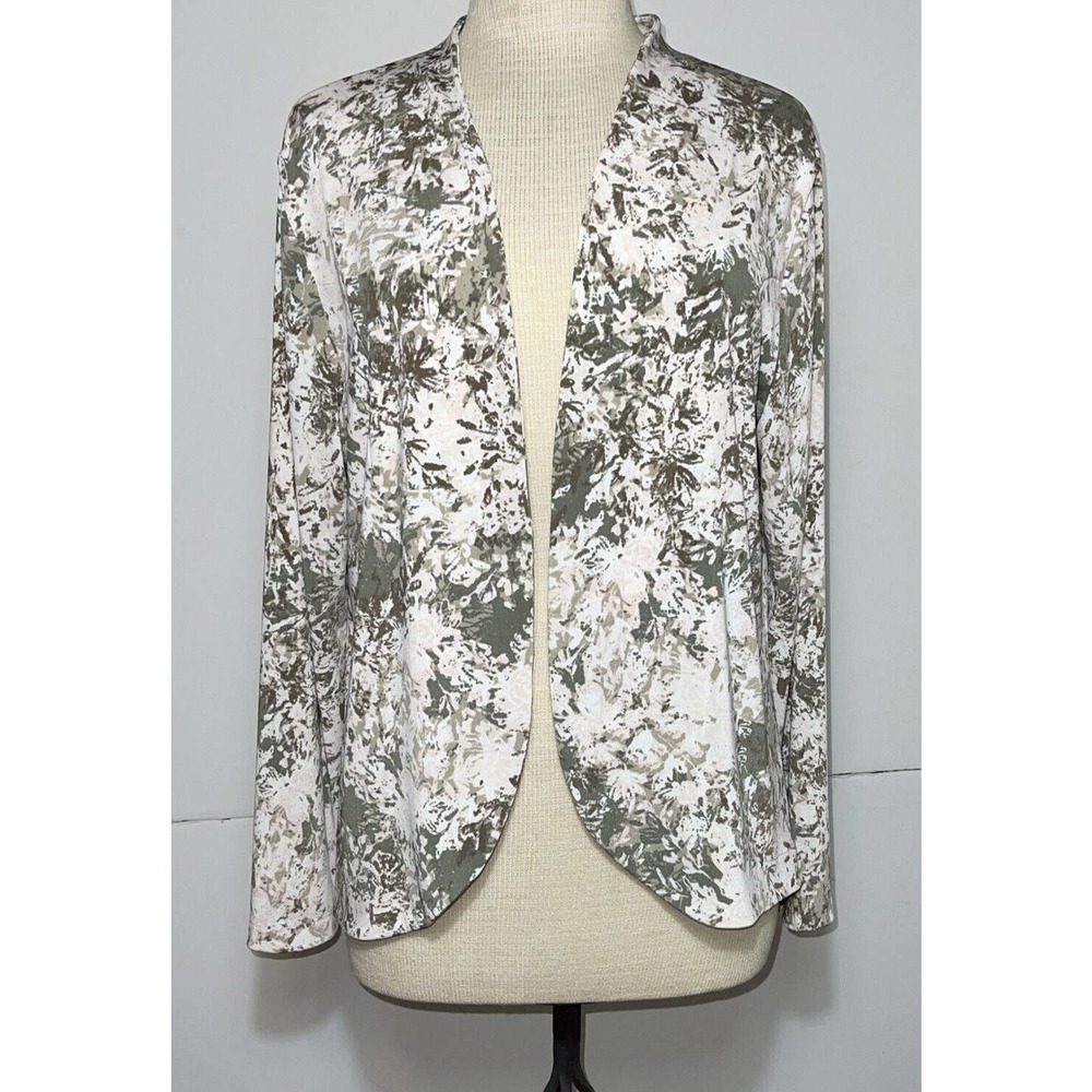 EASYWEAR CHICO’S 2 Misses M Open Cardigan Taupe - Picture 1 of 5